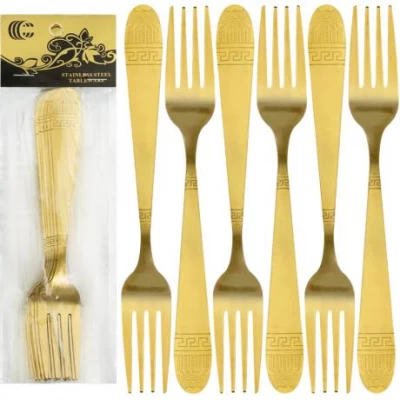 Набір столових виделок 6шт Царська, золото 21см C 820-BF
