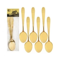 Набір чайних ложок 6шт Царська, золото 15,5 см C 820-TS