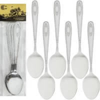 Набір столових ложок 6шт Королівський завиток 21см C 824-BS