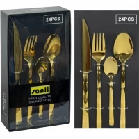 Набір столового приладдя 24 предметів золото 825-24SET