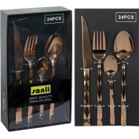 Набір столового приладдя 24 предметів бронза 828-24SET
