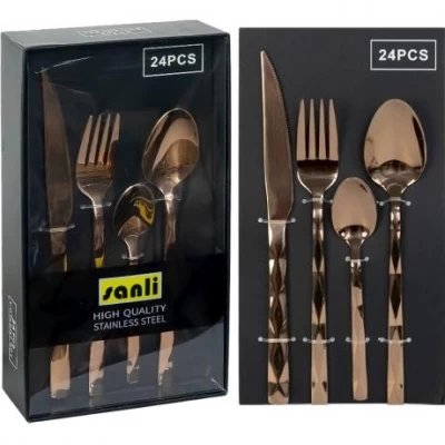 Набір столового приладдя 24 предметів бронза 828-24SET