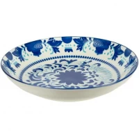 Тарілка керамічна 9-ка з візерунком D23*6,5см 700мл 6895-140  NEW