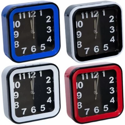 Настільний годинник - будильник 13*13*4,5см 812