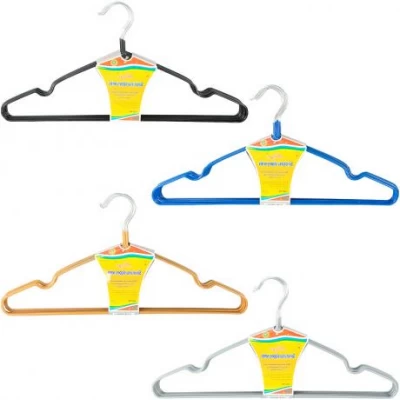 Вішалка металева з силіконовим покриттям 10 штук 40*20см 7107-35G Вішалка металева з силіконовим покриттям 10 штук 40*20см 7107-35G