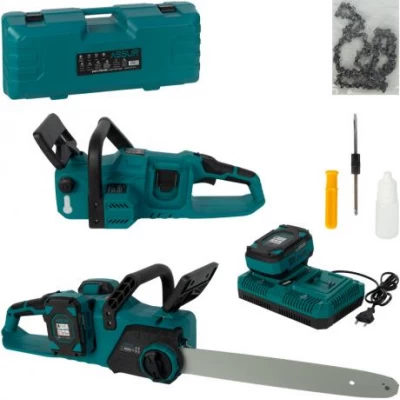 Акумуляторна ланцюгова пила 21V з шиною 16″, безщітковий двигун ASR788