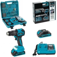 Акумуляторний ударний дриль 21V безщітковий, патрон 10мм, кейс+коробка ASR131