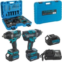 Акумуляторний безщітковий гайковерт 21V, 700 Н·м, 2 акумулятори, набір аксесуарів, у кейсі ASR076