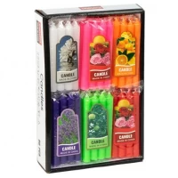 Набір кольорових свічок 96шт(12упаковок по 8шт) h100мм D10мм XLF1108 7127-1