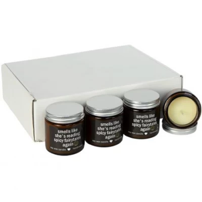Ароматична свічка h65мм d55мм BL60012 у скляній банці SMELLS з металевою кришкою 7127-7