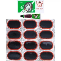 Гумові латки 9шт + клей 85*35мм, овальні RS009