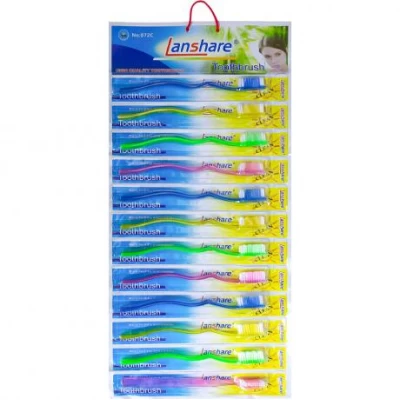 Зубні щітки Lanshare 18см на блістері L669