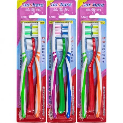 Набір зубних щіток  на блістері 3шт (2 дорослі + 1 дитяча) S603