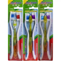 Набір зубних щіток  на блістері 3шт (2 дорослі + 1 дитяча) S619C