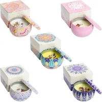 Свічка 60г ароматизована BC64-1-280 у залізній баночці 7127-9