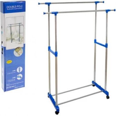 Стійка для одягу подвійна 157*123*77см (до 40кг)TW-002 Стійка для одягу подвійна 157*123*77см (до 40кг)TW-002
