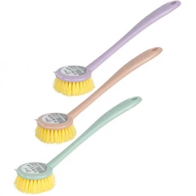 Щітка господарська 27см з довгою пластиковою ручкою 0052