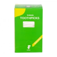 Зубочистки бамбукові 65мм в папері 1000шт картонна упаковка 850