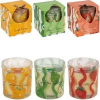 Ароматична свічка Strawberry  Vanilla  AXW281 у скляному стакані