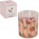 Свічка ароматична воскова Персик у склянці з кришкою 400 г AXW291