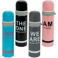 Термопляшка 500 мл із нержавіючої сталі 304 з кнопкою B25-2