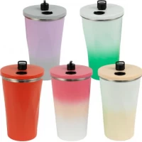 Термостакан 600 мл із нержавіючої сталі з трубочкою B25-16