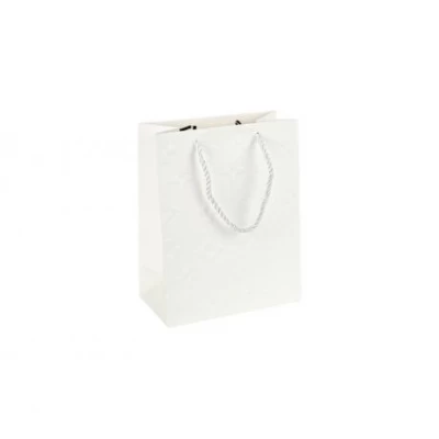 Пакет подарунковий 12х15х7см з тисненням WHITE HL-1858