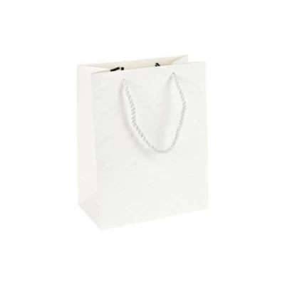 Пакет подарунковий 18х23х10см з тисненням WHITE HL-1859