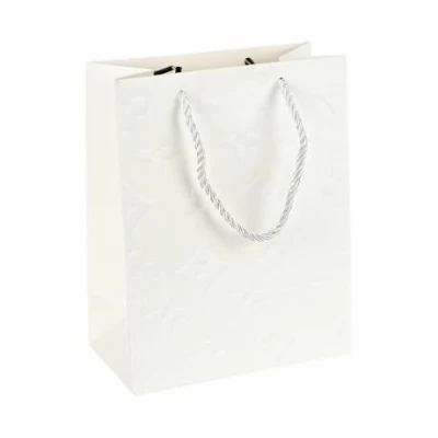 Пакет подарунковий 31х42х12см з тисненням WHITE HL-1861
