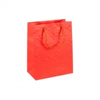 Пакет подарунковий 18х23х10см з тисненням RED HL-1863