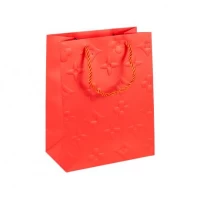 Пакет подарунковий 26х32х12см з тисненням RED HL-1864