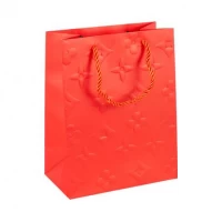 Пакет подарунковий 31х42х12 см з рельєфним тисненням RED HL-1865