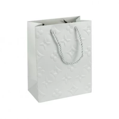 Пакет подарунковий 26х32х12см з тисненням SILVER HL-1872