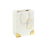 Пакет подарунковий 18х23х10см з тисненням та золотим декором WHITE HL-1875 Пакет подарунковий 18х23х10см з тисненням та золотим декором WHITE HL-1875