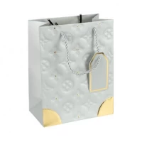 Пакет подарунковий 31х42х12см з тисненням та золотим декором SILVER HL-1897