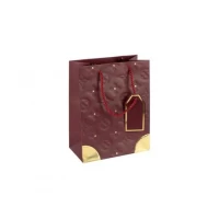 Пакет подарунковий 12х15х7см з тисненням та золотим декором SILVER HL-1899 Пакет подарунковий 12х15х7см з тисненням та золотим декором SILVER HL-1899