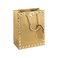 Пакет подарунковий 26х32х12см із тисненням фольгою GOLD HL-1911