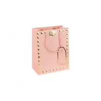 Пакет подарунковий 12х15х7см із тисненням фольгою PINK HL-1914