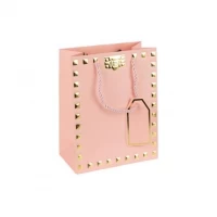 Пакет подарунковий 18х23х10см із тисненням фольгою PINK HL-1915