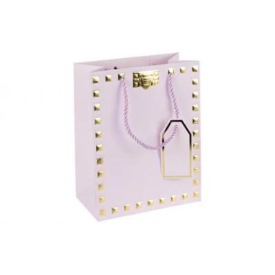 Пакет подарунковий 18х23х10см із тисненням фольгою LIGHT PURPLE HL-1920