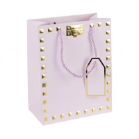 Пакет подарунковий 31х42х12см із тисненням фольгою LIGHT PURPLE HL-1922