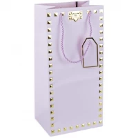 Пакет подарунковий38х18х13см із тисненням фольгою Пляшка LIGHT PURPLE HL-1923