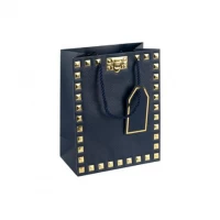 Пакет подарунковий 18х23х10см із тисненням фольгою DARK BLUE HL-1925 Пакет подарунковий 18х23х10см із тисненням фольгою DARK BLUE HL-1925