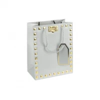 Пакет подарунковий 18х23х10см із тисненням фольгою SILVER HL-1930