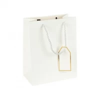 Пакет подарунковий 26х32х12см однотонний WHITE HL-1965