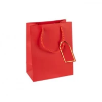 Пакет подарунковий 18х23х10см однотонний RED HL-1970
