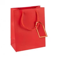 Пакет подарунковий 31х42х12см однотонний RED HL-1972
