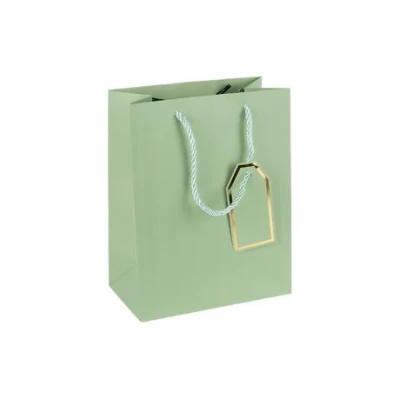 Пакет подарунковий 18х23х10см однотонний COOL GREEN HL-1976