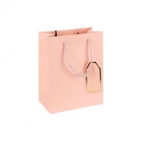 Пакет подарунковий 18х23х10см однотонний PINK HL-1982