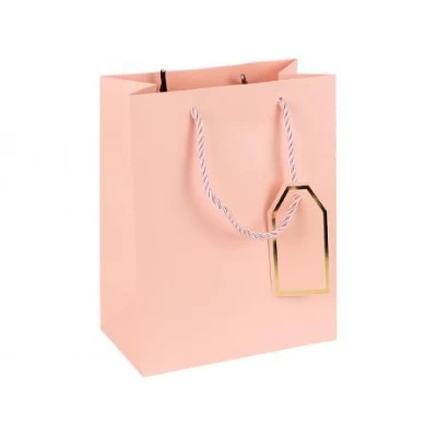 Пакет подарунковий 26х32х12см однотонний PINK HL-1983